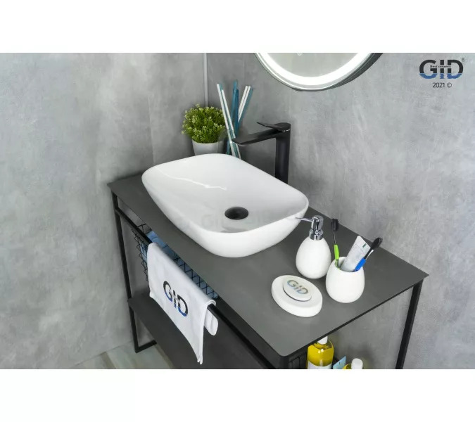 Накладная белая раковина для ванной Gid N9447, изображение 2