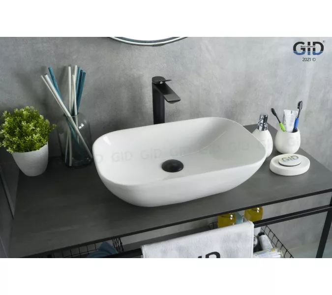 Накладная белая раковина для ванной Gid N9447