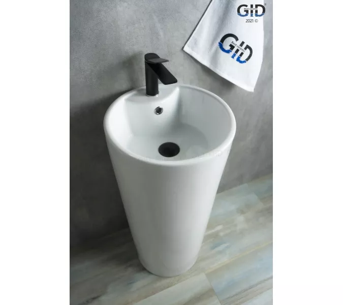 Напольная раковина для ванной Gid Nb131, Выбрать цвет: Белый, изображение 4