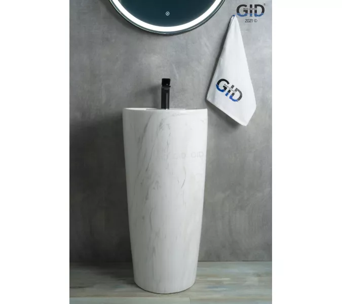 Напольная раковина для ванной Gid Nb131wgs, Выбрать цвет: Под камень глянцевый, изображение 3