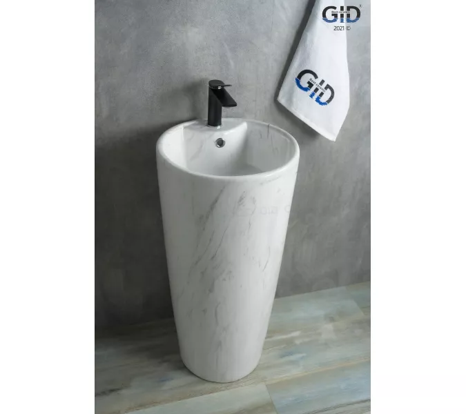 Напольная раковина для ванной Gid Nb131wgs, Выбрать цвет: Под камень глянцевый