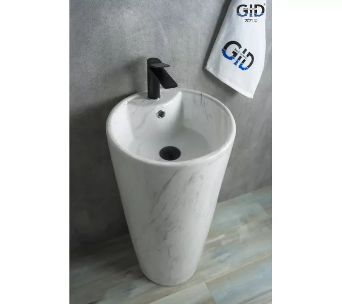 Напольная раковина для ванной Gid Nb131wgs, Выбрать цвет: Под камень глянцевый, изображение 2