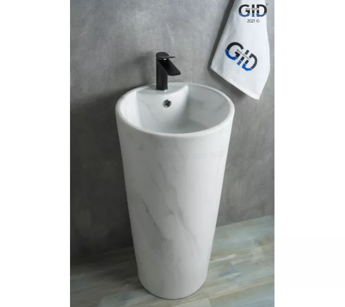 Напольная раковина для ванной Gid Nb131ws, Выбрать цвет: Под камень матовый