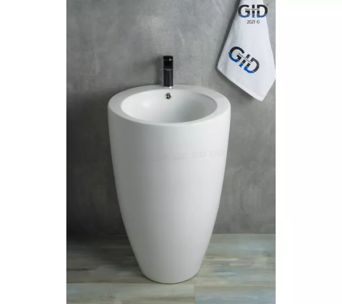 Напольная белая раковина для ванной Gid Nb133, изображение 3