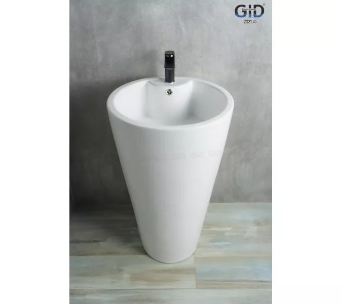Напольная белая раковина для ванной Gid Nb136, изображение 3