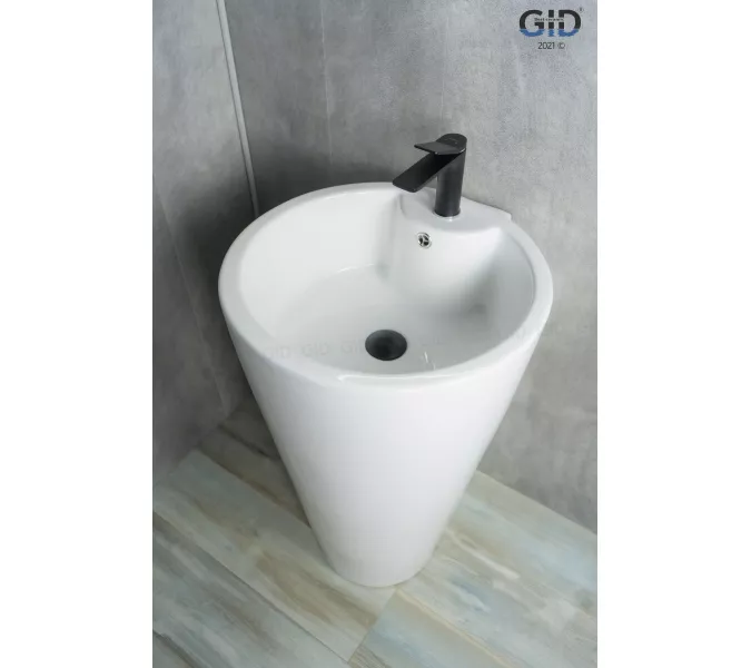 Напольная белая раковина для ванной Gid Nb136