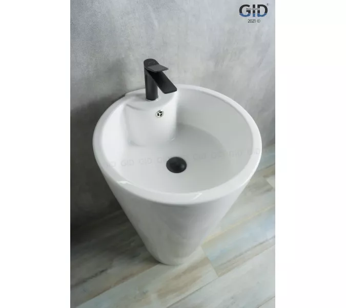 Напольная белая раковина для ванной Gid Nb136, изображение 4