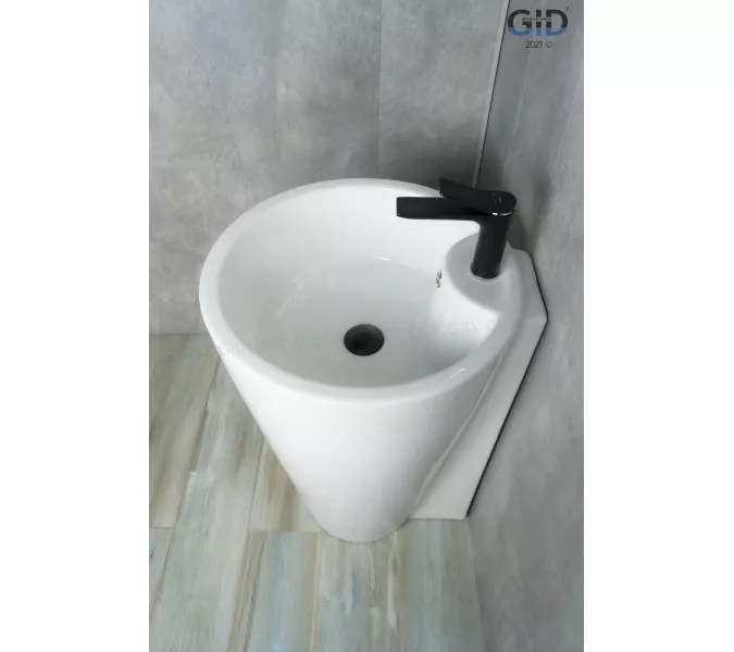 Напольная белая раковина для ванной Gid Nb136, изображение 6