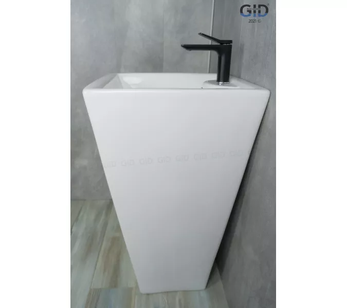 Напольная белая раковина для ванной Gid Nb145, изображение 4