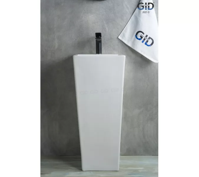 Напольная белая раковина для ванной Gid Nb147, изображение 3