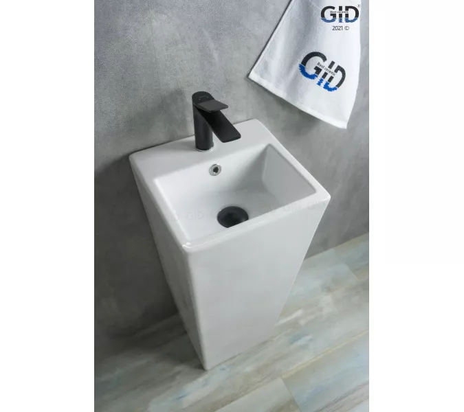 Напольная белая раковина для ванной Gid Nb147, изображение 2