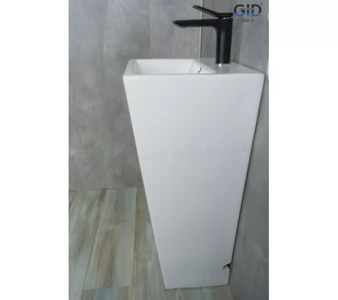 Напольная белая раковина для ванной Gid Nb147, изображение 5