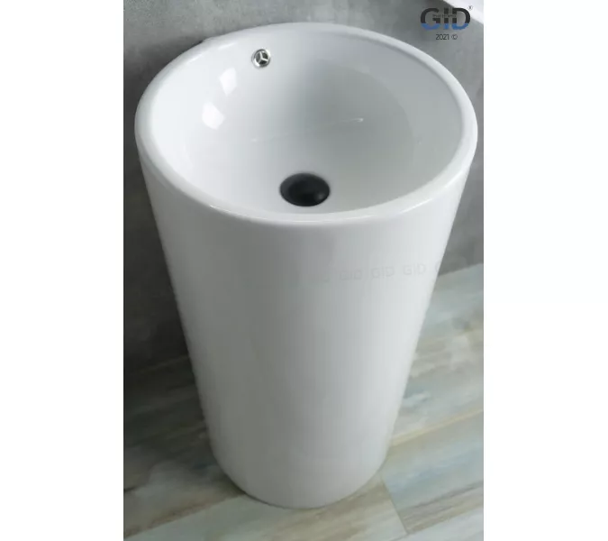 Напольная белая раковина для ванной Gid Nb163