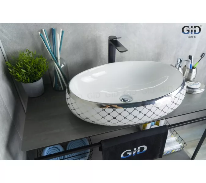 Накладная цветная раковина для ванной Gid Nc262