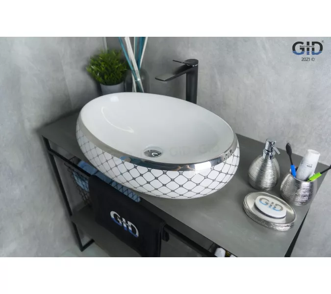 Накладная цветная раковина для ванной Gid Nc262, изображение 2