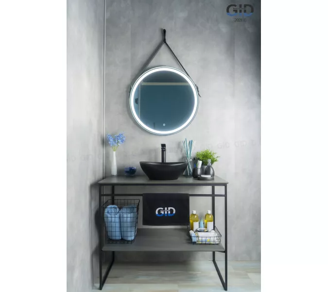 Накладная черная матовая раковина для ванной Gid Nc901, изображение 3