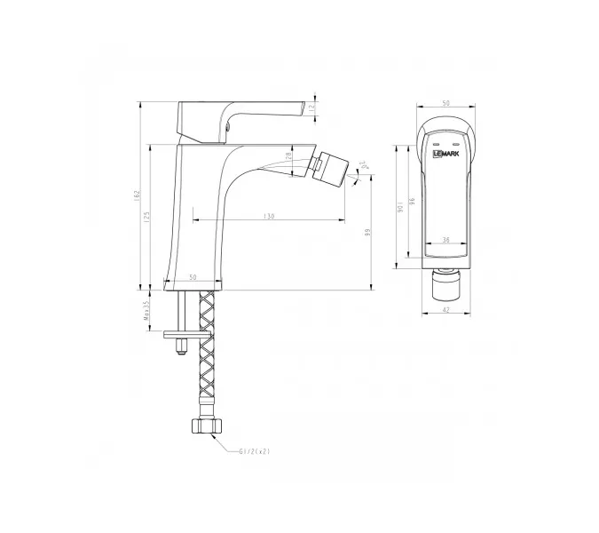 Смеситель Lemark Ursus LM7208BL для биде, изображение 4