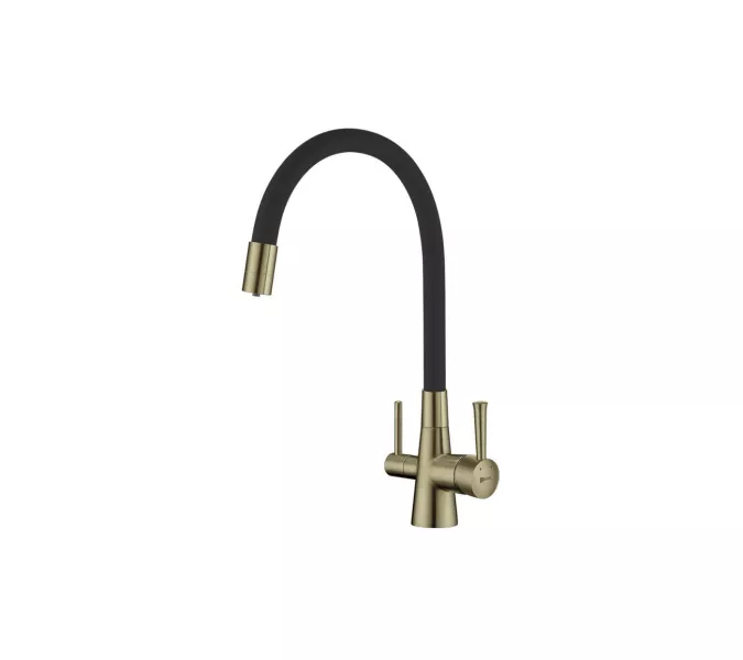 Смеситель для кухни с подключением к фильтру с питьевой водой Lemark Comfort LM3075B, Выбрать цвет: Бронза