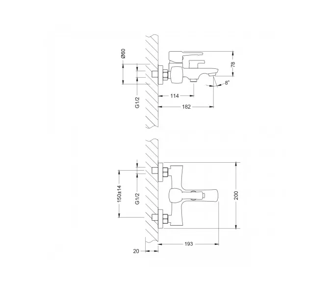 Смеситель для ванны Lemark Evitta LM0514C, изображение 2