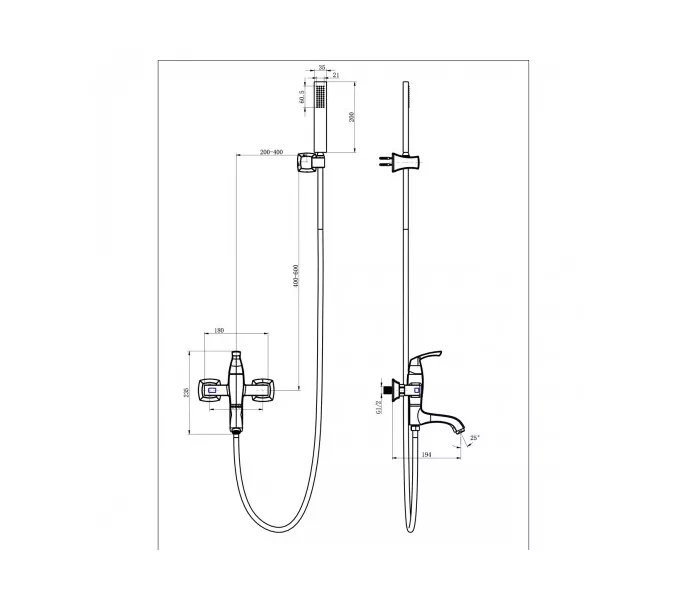 Смеситель Lemark Nubira LM6214ORB для ванны, изображение 2