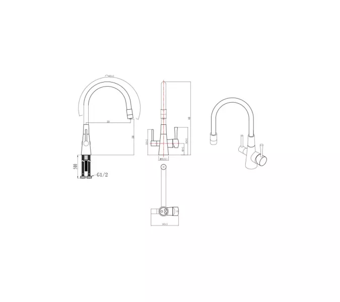 Смеситель для кухни с подключением к фильтру с питьевой водой Lemark Comfort LM3075BN, Выбрать цвет:  никель, изображение 3