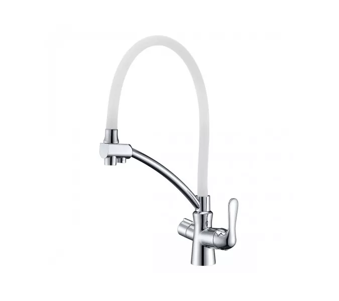 Смеситель Lemark Comfort LM3070C для кухни  с подключением к фильтру с питьевой водой, Выбрать цвет: Белый