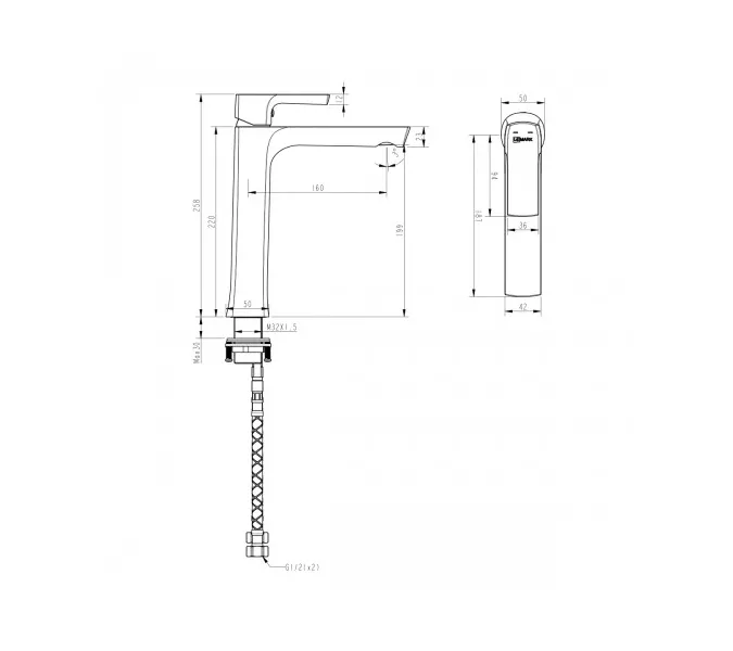 Смеситель Lemark Ursus LM7209BL для раковины, изображение 2