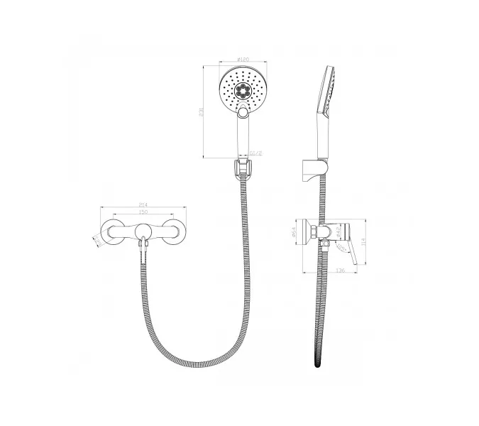 Смеситель Lemark Minima LM3803C для душа, изображение 2