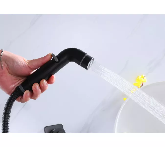 Смеситель Lemark Ursus LM7219BL с гигиеническим душем, встраиваемый, изображение 3