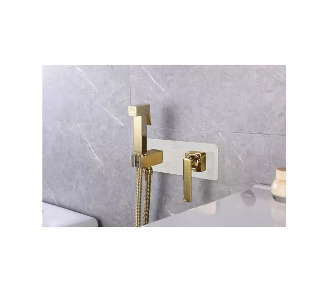 Смеситель Lemark Mista LM6419WG с гигиеническим душем, встраиваемый, изображение 2