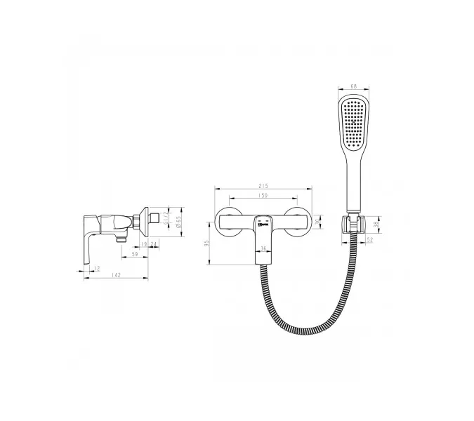 Смеситель Lemark Ursus LM7203BL для душа, изображение 2