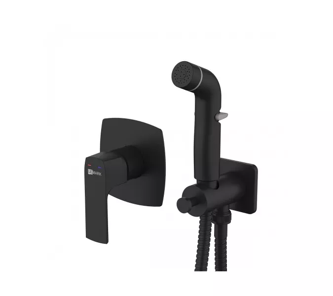 Смеситель Lemark Ursus LM7219BL с гигиеническим душем, встраиваемый