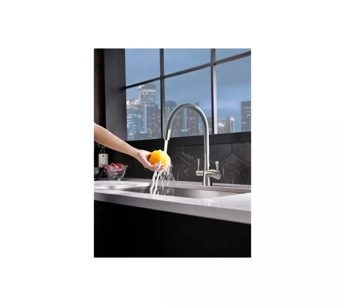 Смеситель для кухни с подключением к фильтру с питьевой водой Lemark Comfort LM3075BN, Выбрать цвет:  никель, изображение 4