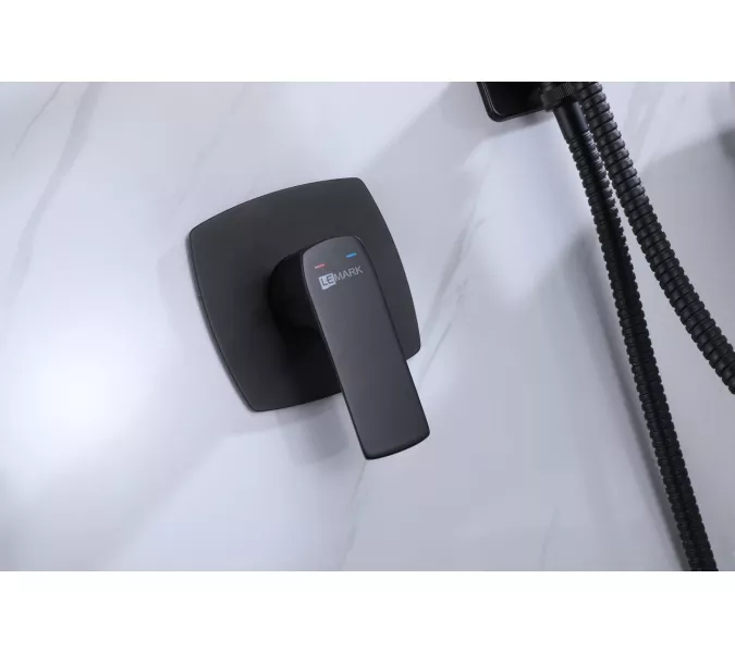 Смеситель Lemark Ursus LM7219BL с гигиеническим душем, встраиваемый, изображение 4