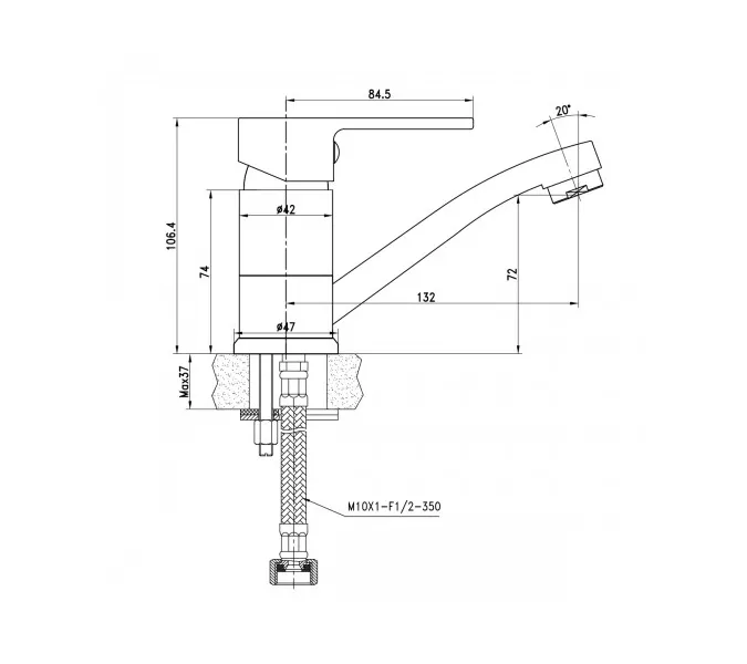 Смеситель для умывальника с поворотным изливом Lemark plus GRACE LM1507C, изображение 2