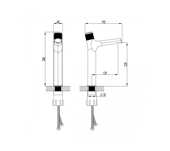 Смеситель Lemark Project LM4679C для раковины, кнопочный, изображение 2