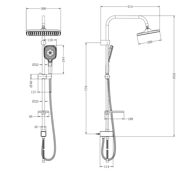 Душевой гарнитур Lemark LM8811C с фиксированной высотой штанги, изображение 2