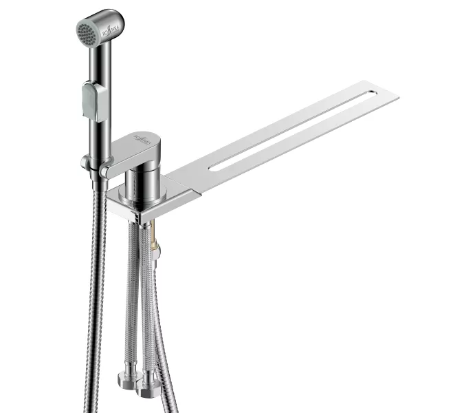 Смеситель с гигиеническим душем X25-56 ROSSINKA  с установкой на унитаз, изображение 2