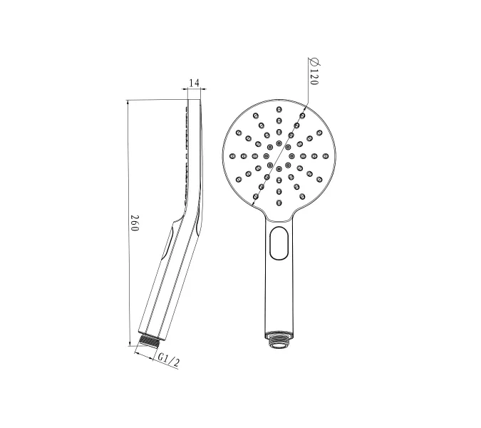 Лейка душевая Lemark  3-функциональная 120х260 мм графит, изображение 2