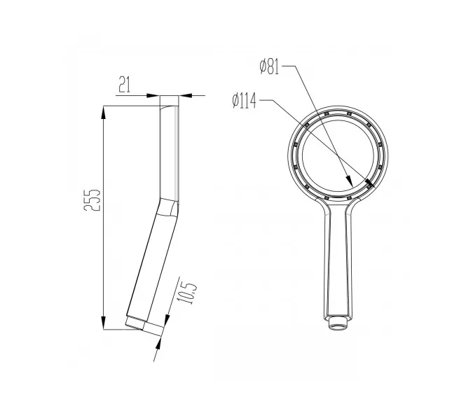 Лейка душевая Lemark  1-функциональная 114х255мм хром, изображение 2