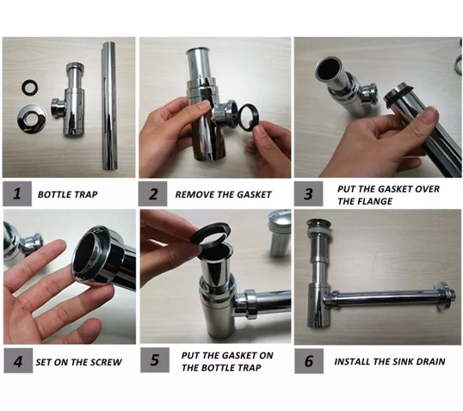 Сифон для умывальника CeramaLux RD015, изображение 4