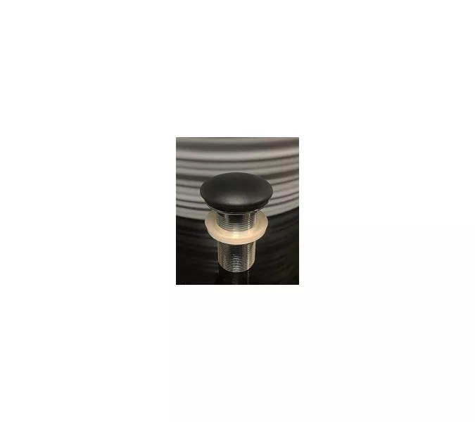 Донный клапан для раковины CeramaLux RD025 керамический черный матовый без перелива