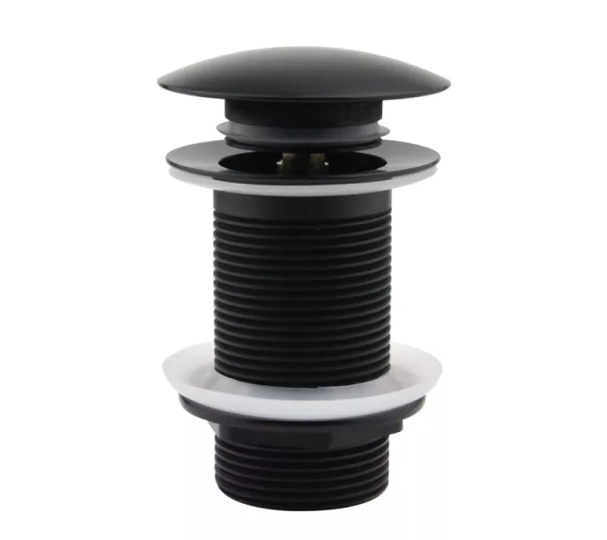 Донный клапан для раковины CeramaLux BB006 металл. черный матовый без перелива