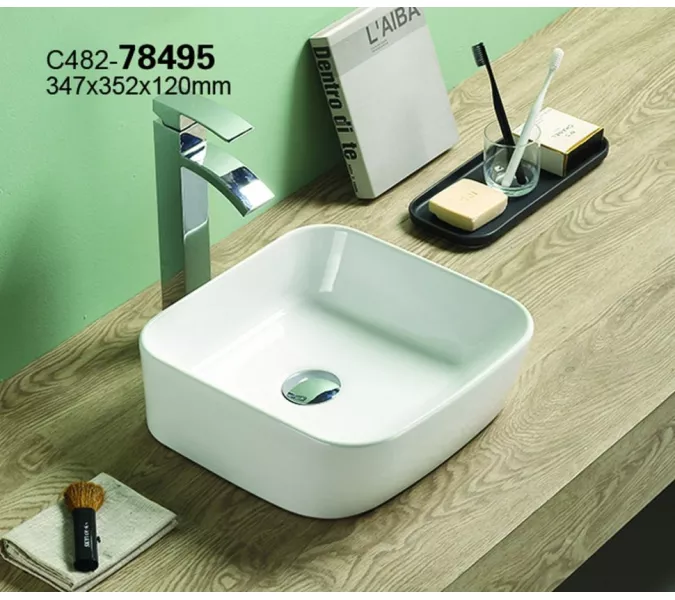 Раковина для ванной накладная Ceramalux 78495, изображение 2