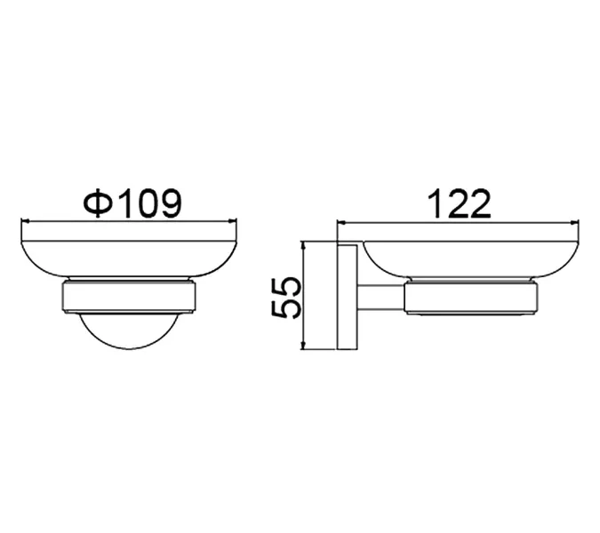 Мыльница Timo Saona 13021, Выбрать цвет: Золото матовое, изображение 2
