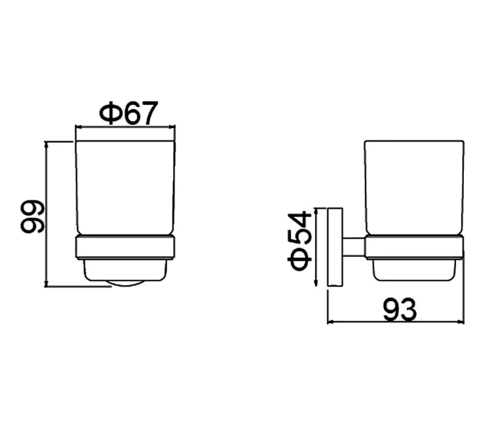 Стакан для зубных щеток Timo Saona 13031, Выбрать цвет: Золото матовое, изображение 2