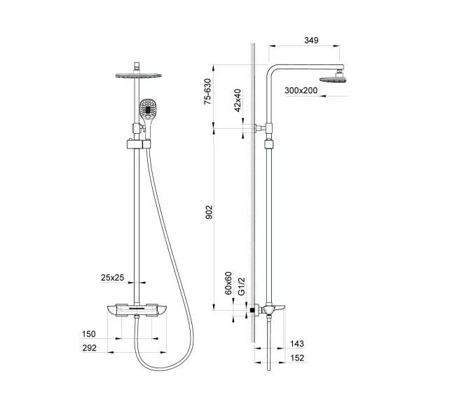 Душевая система Timo Helmi SX-1170, Выбрать цвет: Хром, изображение 2