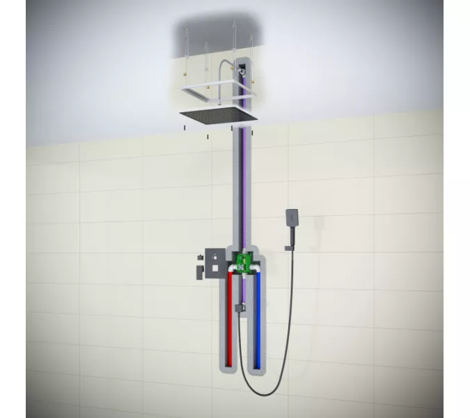 Душевая система встроенная Timo Selene SX-2039, Выбрать цвет: Хром, изображение 4