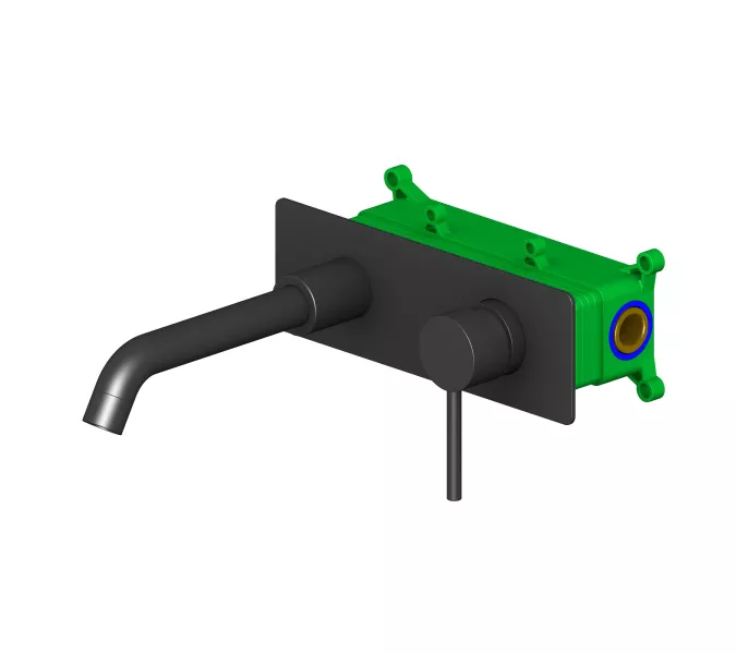 Смеситель для раковины встроенный Timo Saona 2371/03SM, Выбрать цвет: Черный