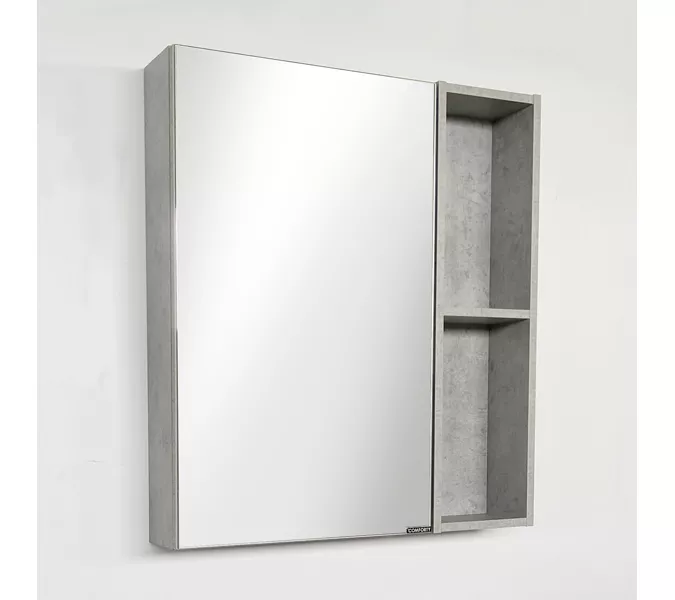 Зеркало-шкаф Comforty Осло, Выбрать размер: 60, Выбрать цвет: Бетон светлый